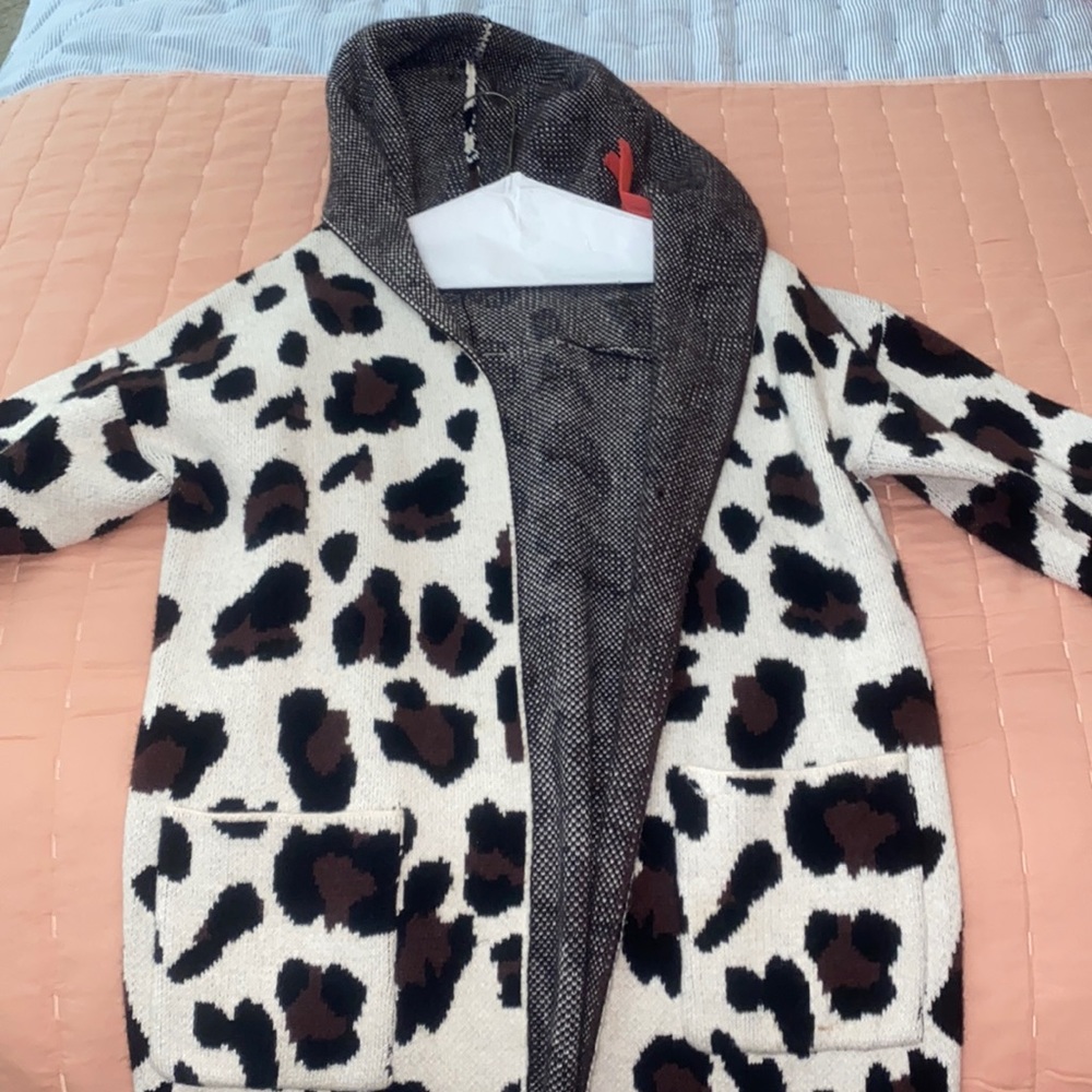 Cow print cardigan